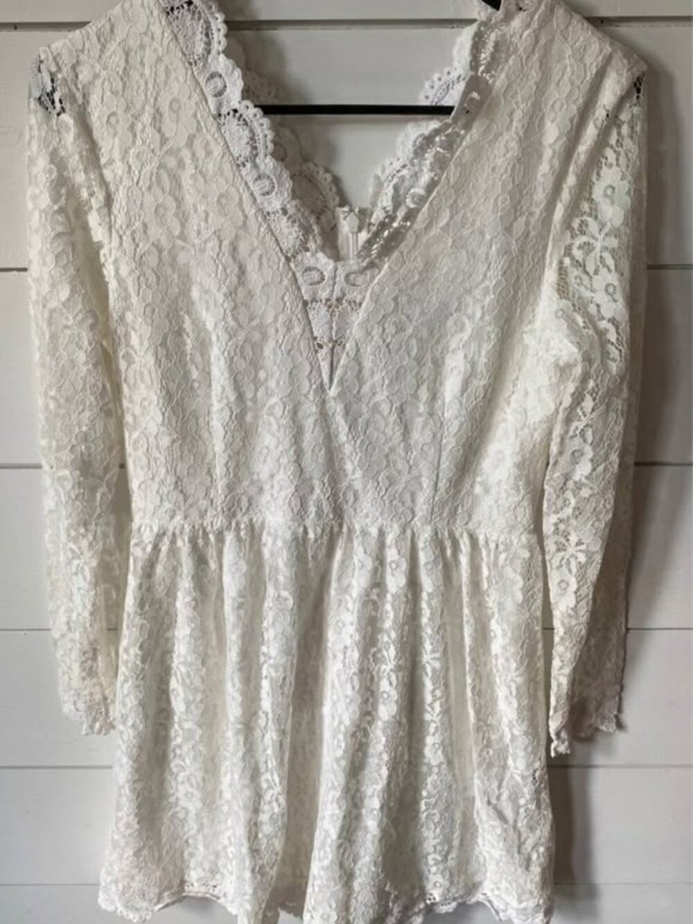 Lace white dress